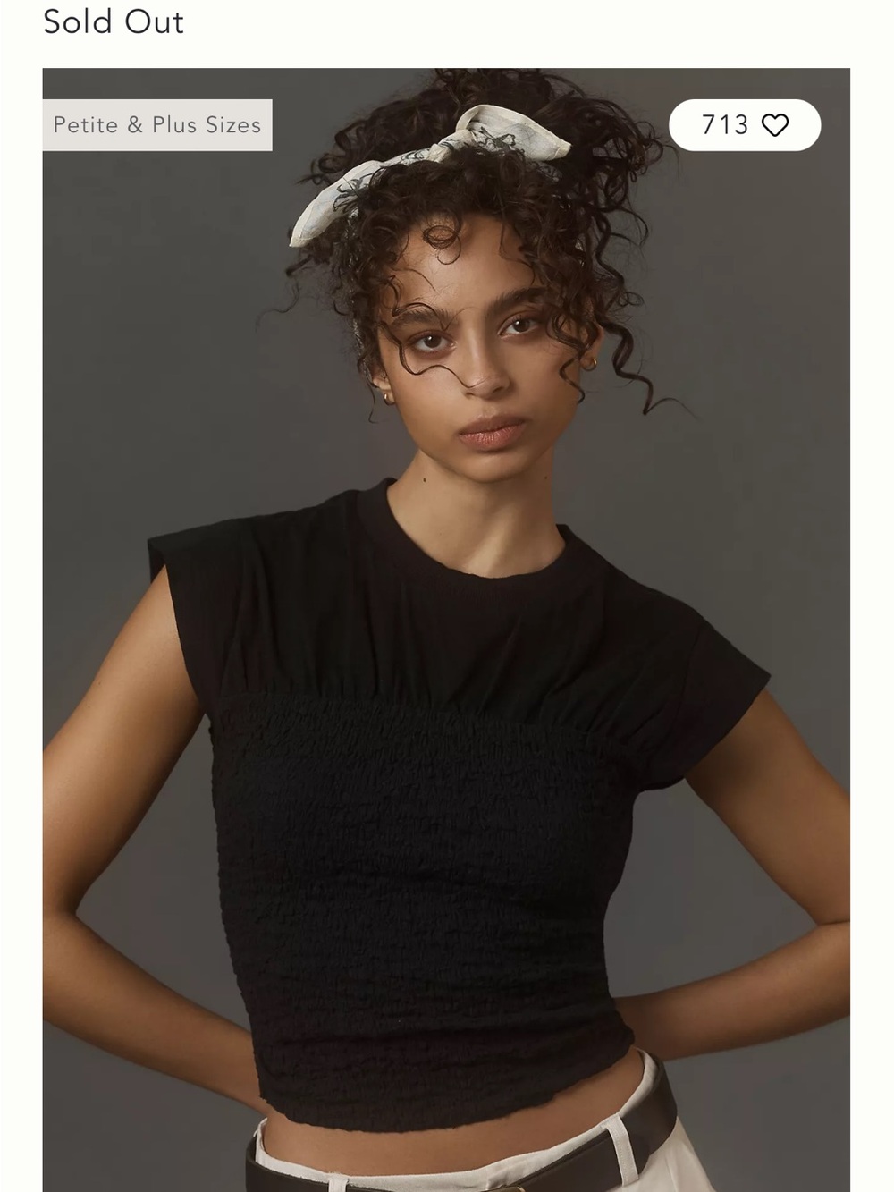 Maeve by Anthropologie Smocked Muscle Top